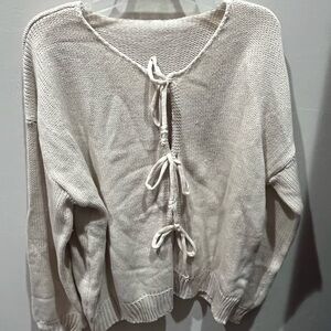 Bow sweater cardigan